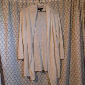 White lace-like dress cover up jacket
